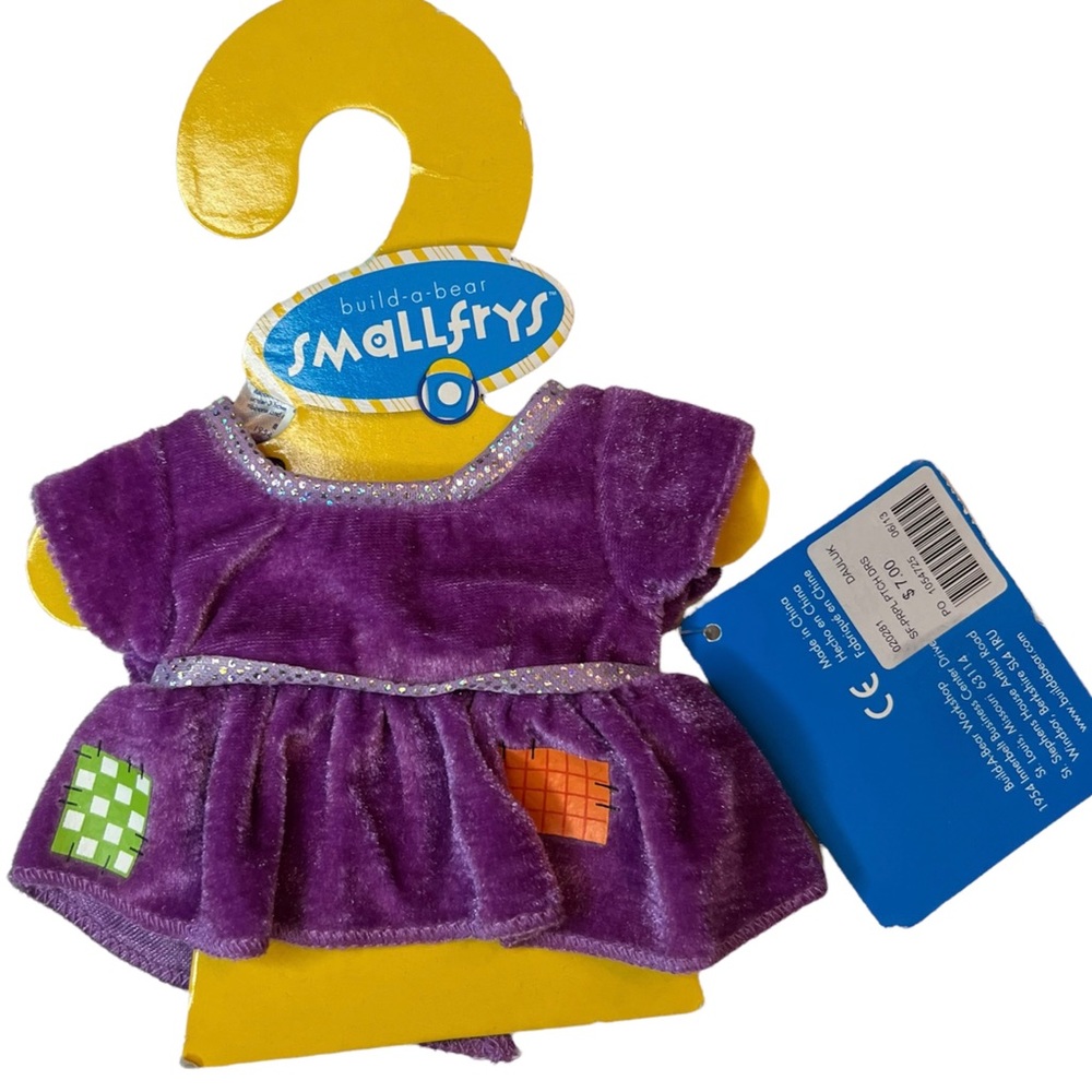 Build a Bear Halloween Purple Dress Fits Buddies Smallfrys 7in. Stuffed Animals